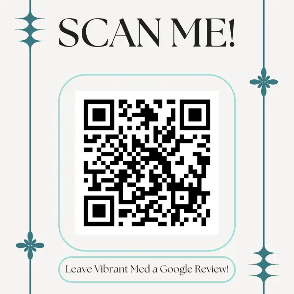 QR Code to leave Vibrant Med a Google Review for Louisville Med Spa Services